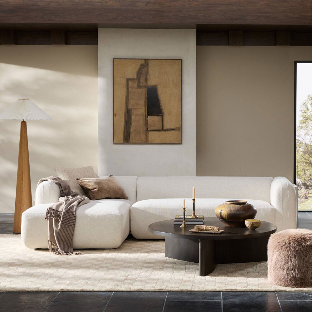 Four Hands Nara 2-Piece Sectional - Left Chaise - Crypton Nomad Snow