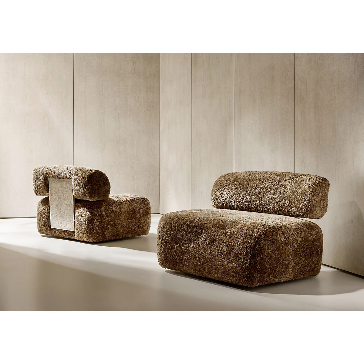 Bernhardt Paley Shearling Swivel Chair
