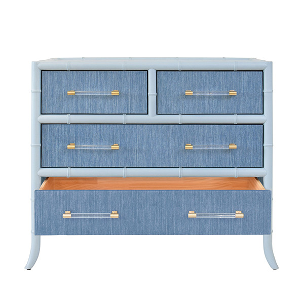 blue lacquer dresser Nina Navy Blue Lacquer Finish Chest