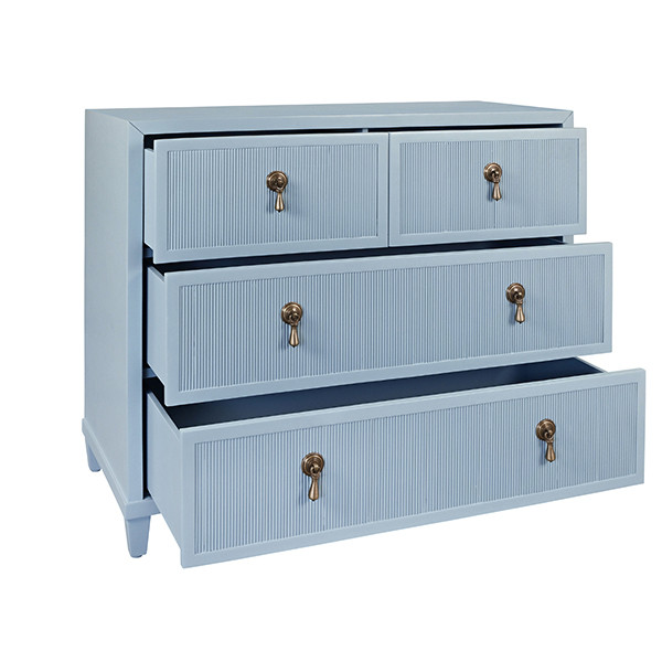 Worlds Away Pascal Chest - Matte Light Blue Lacquer
