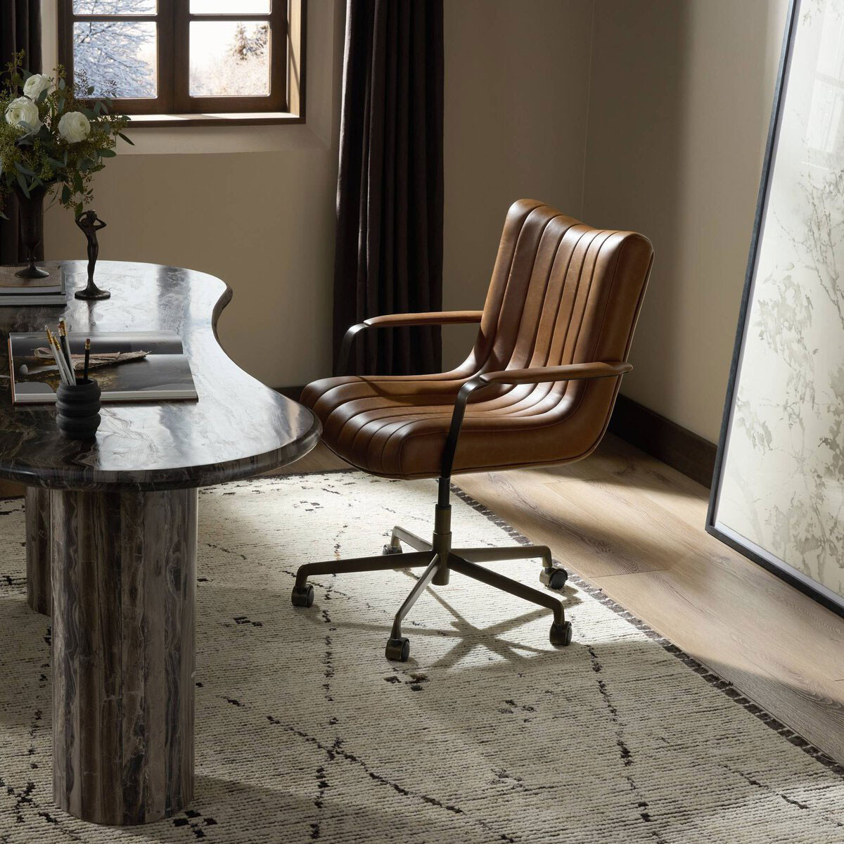 Four Hands Lemmy Desk Chair - Sonoma Chestnut