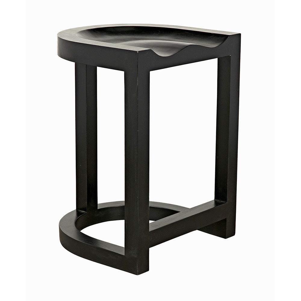 Noir Saddle Counter Stool