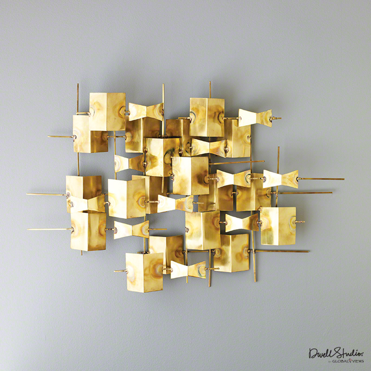 Global Views Folded Brass Wall Decor