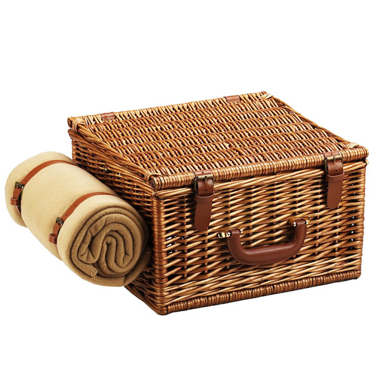 Picnic At Ascot Cheshire Basket for 2 w/coffee set & blanket - London