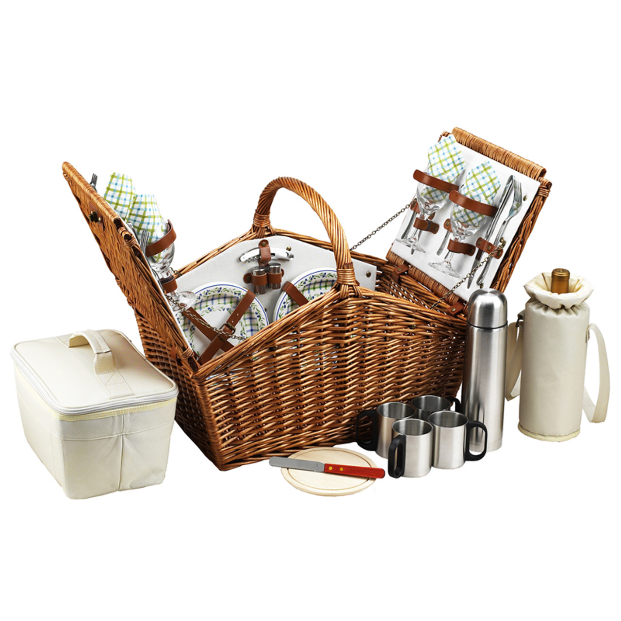 Picnic At Ascot Huntsman Basket for 4 w/coffee service - Gazebo