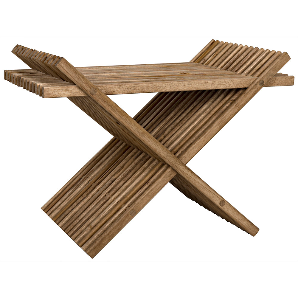Noir Dede Folding Stool - Teak