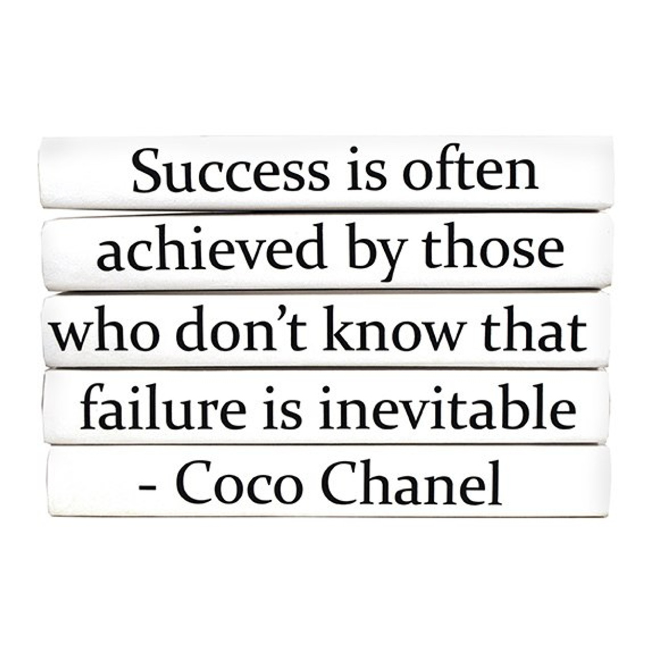 E Lawrence Quotation Series: Coco Chanel Success Is Often 5 Volume  Stack