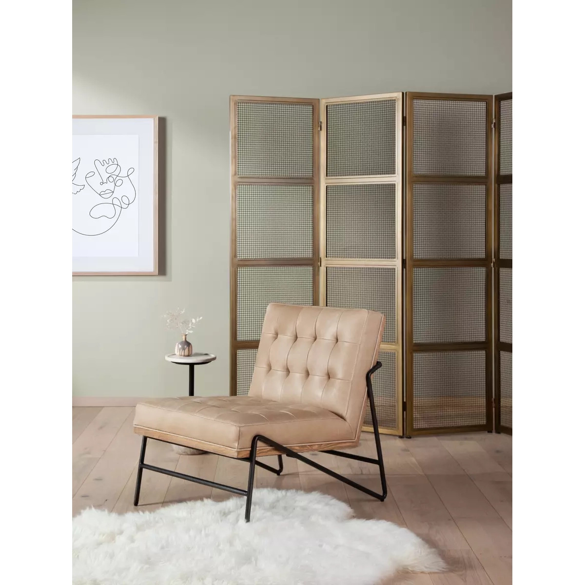 Four Hands Viola Accent Table - Antique White Marble