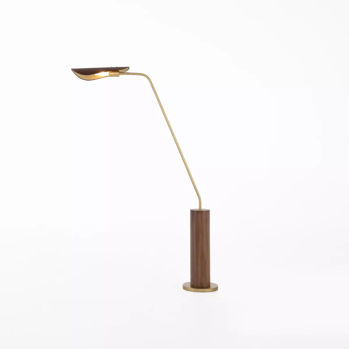 Four Hands Astrid Floor Lamp - Dark Brown Leather