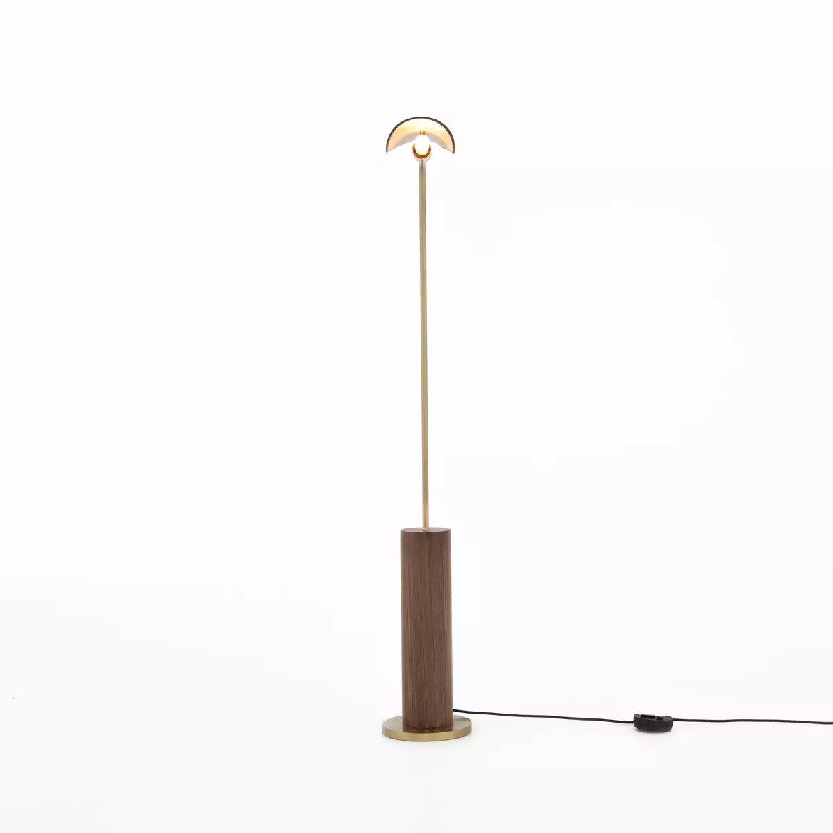 Four Hands Astrid Floor Lamp - Dark Brown Leather