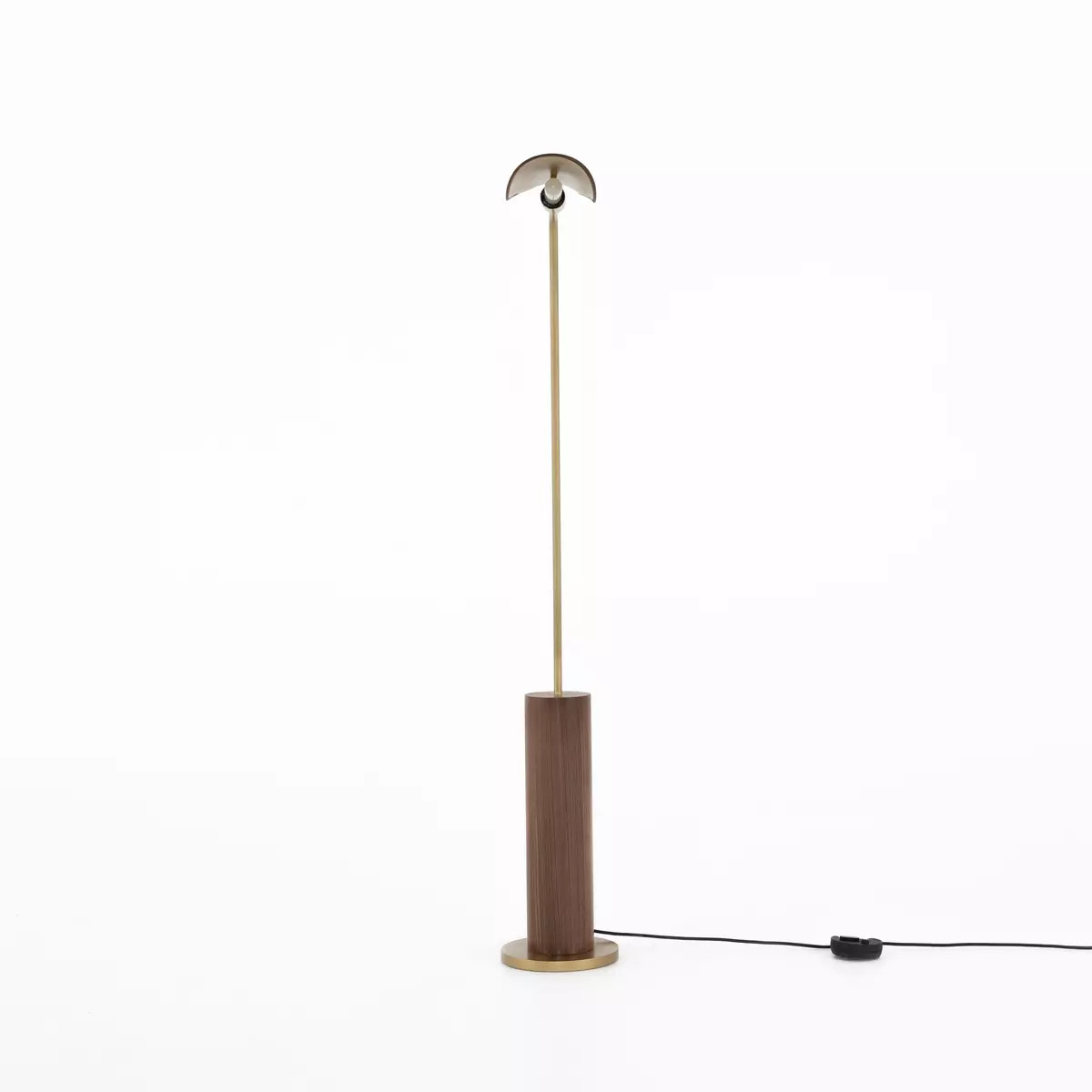 Four Hands Astrid Floor Lamp - Dark Brown Leather