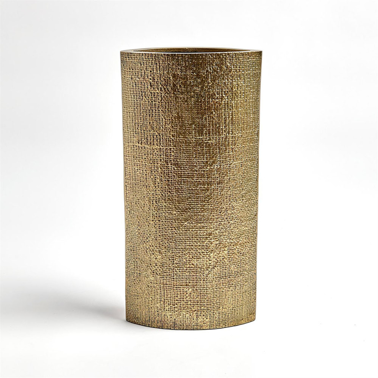 Studio A Hemp Etched Vase - Brass - Lg