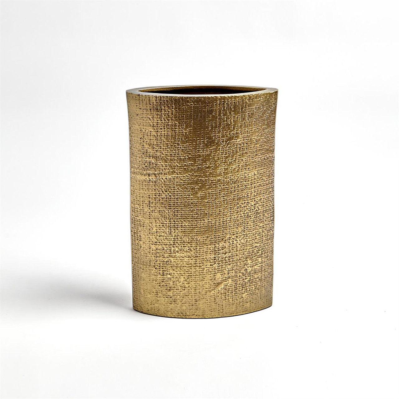 Studio A Hemp Etched Vase - Brass - Sm