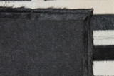 Black/Cream Cow Hide Rug image 1