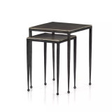 Four Hands Dalston Nesting End Table - Antique Nickel