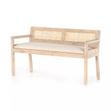 Four Hands Clarita Accent Bench - White Wash Mango