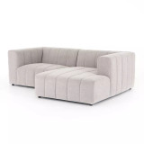 Four Hands Langham Channeled 2 - Piece Sectional - Right Arm Facing - Napa Sandstone