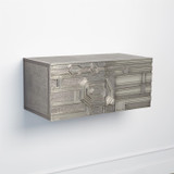 Global Views Abstract Block Cabinet - Left - Silver