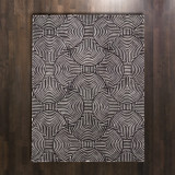 Global Views Arches Rug - Black/Ivory - 11 x 14