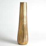 Studio A Chased Round Vase - Antique Brass - Sm