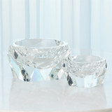 Global Views Multi Facet Crystal Bowl - Clear - Lg