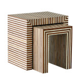 Studio A Sienna Nesting End Table - Walnut/Bone - Sm