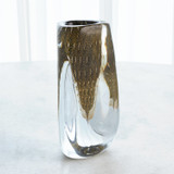 Global Views Triangular Bubbled Vase - Gold (Closeout)