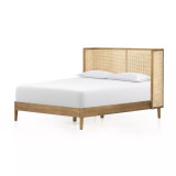 Four Hands Antonia Cane Bed - Toasted Parawood - Queen