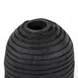Four Hands Beto Banded Vase - Carbonized Black (Closeout)