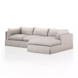 Four Hands Habitat Slipcover 2 - Piece Sectional - Right Chaise - 115" - Bennett Moon