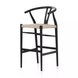 Four Hands Muestra Bar Stool - Black Teak (Closeout) Four Hands Muestra Bar Stool - Black Teak (Closeout)