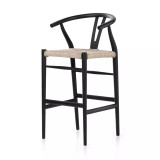 Four Hands Muestra Bar Stool - Black Teak