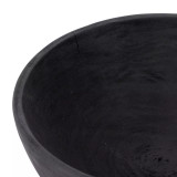 Four Hands Turned Pedestal Bowl - Carbonized Black