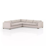 Four Hands Westwood 3 - Piece Sectional - 122" - Bayside Pebble