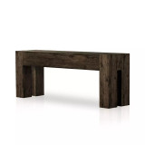 Four Hands Abaso Console Table - Ebony Rustic Wormwood Oak