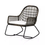 Four Hands Bandera Outdoor Rocking Chair W/ Cushion - Distressed Grey