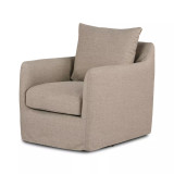 Four Hands Banks Slipcover Swivel Chair - Alcala Taupe