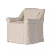 Four Hands Bridges Slipcover Dining Armchair - Brussels Natural