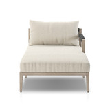 Four Hands BYO: Sherwood Outdoor Sectional, Grey - Fiqa Boucle Cream - Raf Chaise Piece (Closeout)