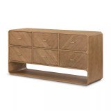 Four Hands Caspian 6 Drawer Dresser - Natural Ash Veneer