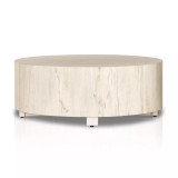 Four Hands Hudson Round Coffee Table - Bleached Spalted (Closeout)
