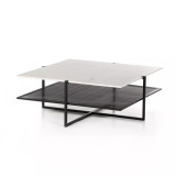 Four Hands Olivia Square Coffee Table - Iron Matte Black