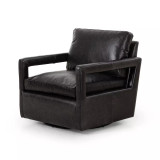 Four Hands Olson Swivel Chair - Sonoma Black