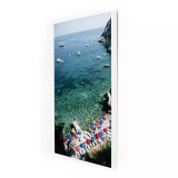 Four Hands Porto Ercole Beach by Slim Aarons - 48"X72" - White Maple Floater