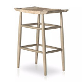 Four Hands Robles Outdoor Dining Bar Stool - Weathered Grey Teak (Closeout)