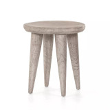 Four Hands Zuri Round Outdoor End Table - Weathered Grey