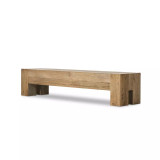 Four Hands Abaso Large Accent Bench - Rustic Wormwood Oak