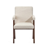 Interlude Home Julian Arm Chair - Faux Shearling