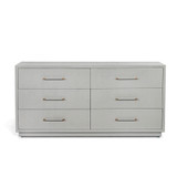 Interlude Home Taylor 6 Drawer Chest - Light Grey