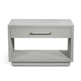 Interlude Home Taylor Low Bedside Chest - Light Grey